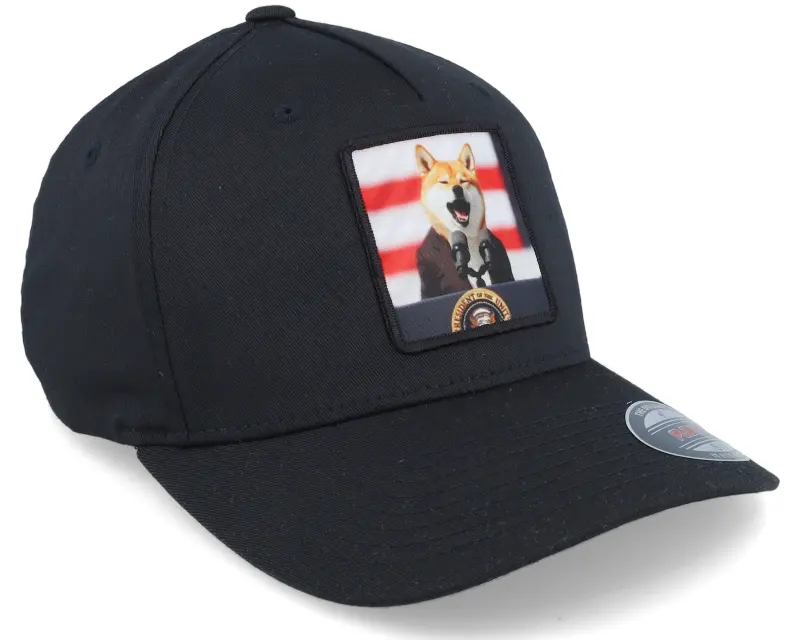 Iconic Shiba Inu For President Black A-frame Flexfit online