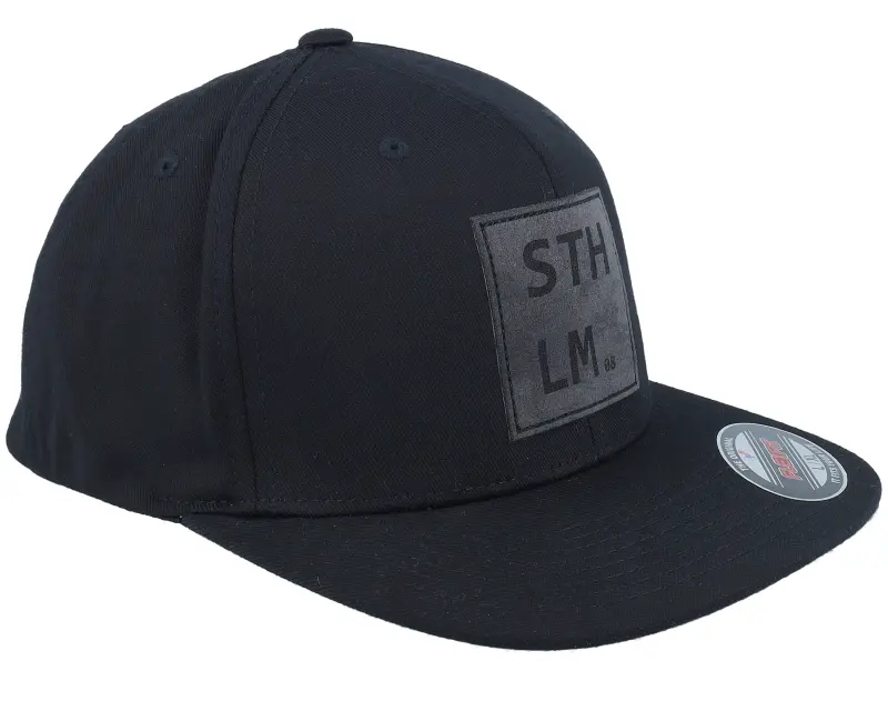 Iconic Sthlm Chemical Formula Engraved Black Flat Brim Fitted online