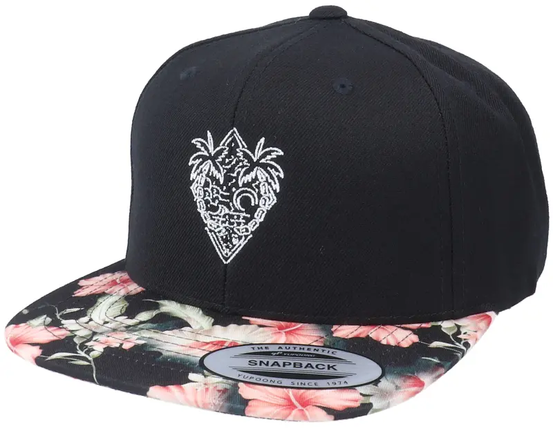 Iconic Summer Palm Tree Logo Black/Floral Snapback online