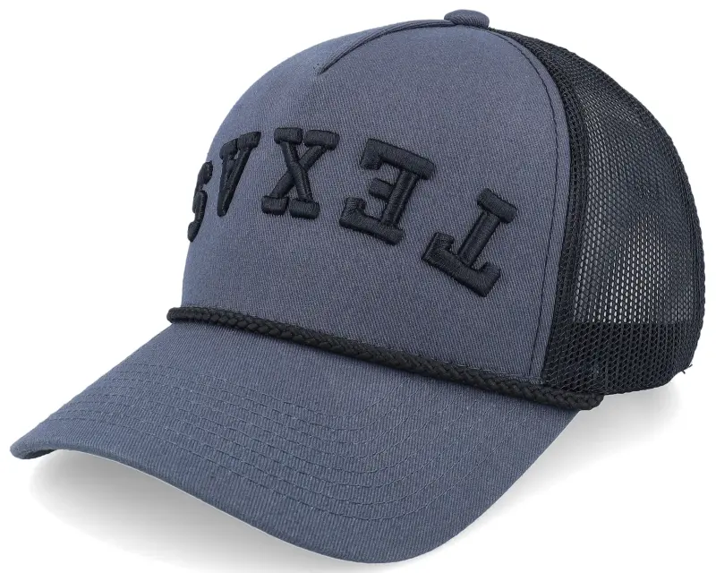 Iconic Texas Upside Down 3d Rope Charcoal/Black Trucker online