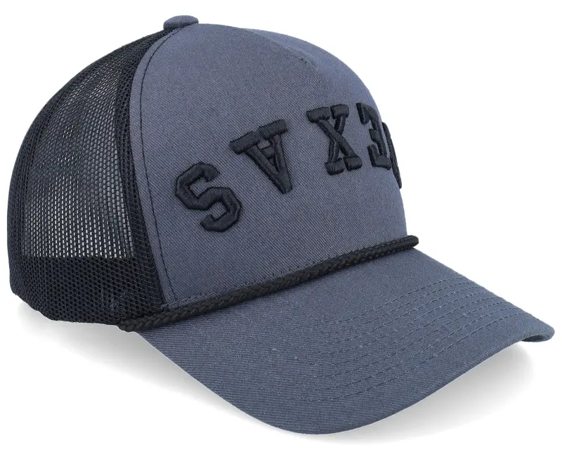 Iconic Texas Upside Down 3d Rope Charcoal/Black Trucker online