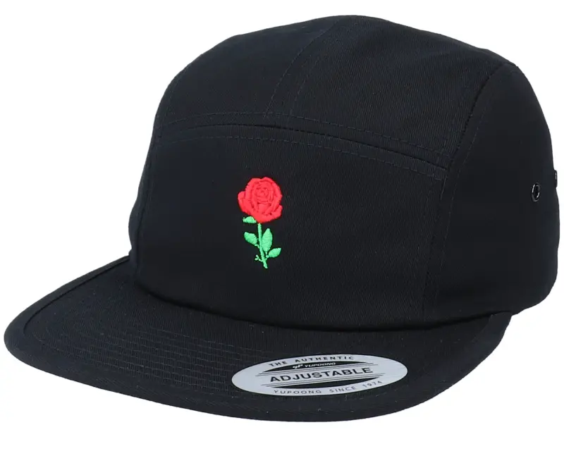 Iconic Tiny Red Rose Black 5-Panel online