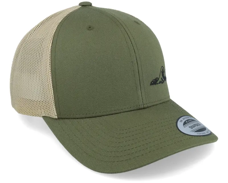 Iconic Tiny Wave Retro 2-tone Mossgreen/Khaki Trucker online