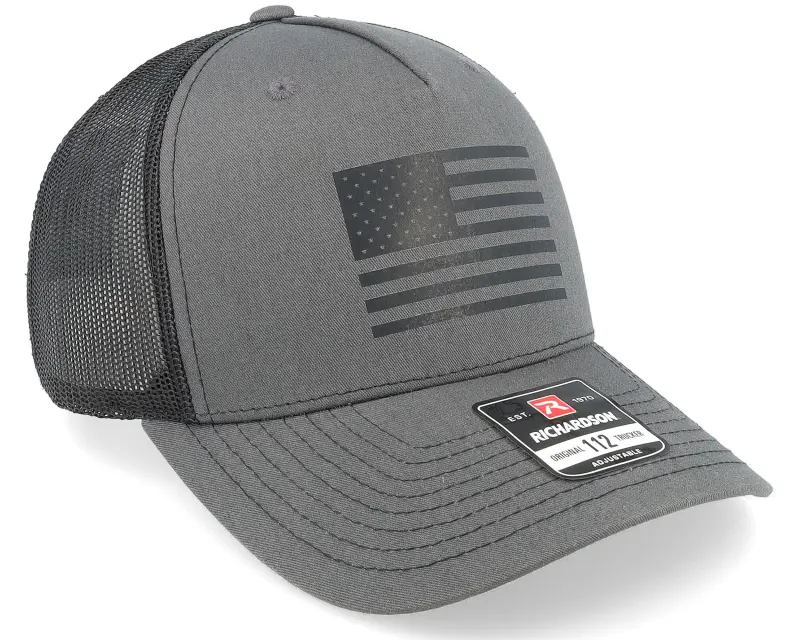 Iconic Usa Flag Charcoal/Black Trucker online