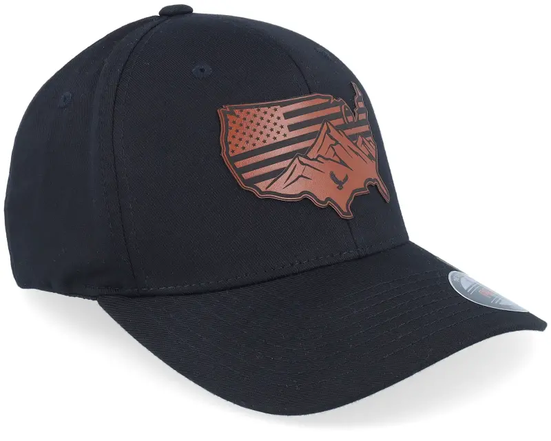 Iconic Usa Map Flag Brown Patch Black Flexfit online