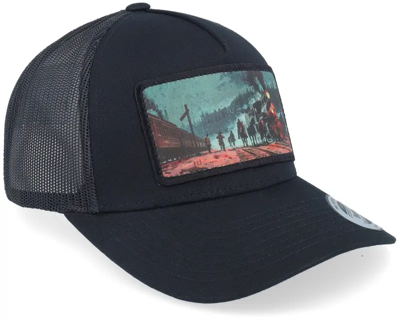 Iconic Western Outlaws & Cowboys Black A-Frame Trucker online