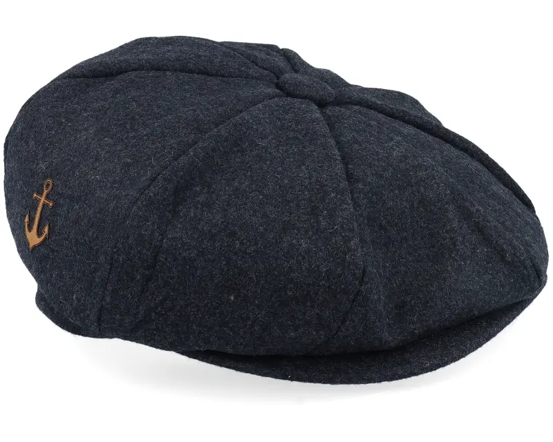 Jack Anchor Anchor Patch Charcoal Wool Bakerboy Flat Cap online