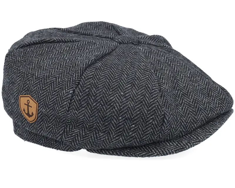 Jack Anchor Anchor Shield Patch Charcoal Bakerboy Flat Cap online