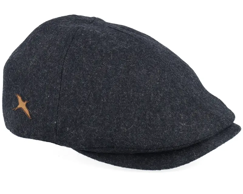 Jack Anchor Bird Patch Charcoal Wool Ivy Flat Cap online