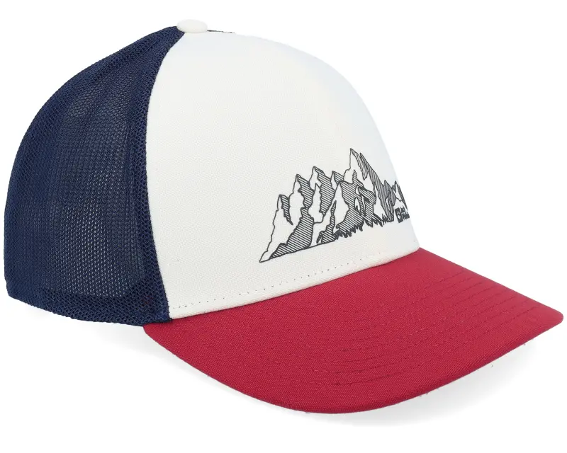 Jack Wolfskin Brand Cap Mountain Cotton White/Navy/Red Trucker online