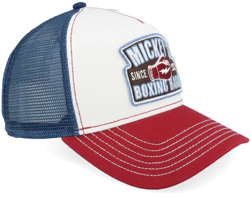 JJ Hats Boxing Barn White/Navy/Burgundy A-Frame Trucker online