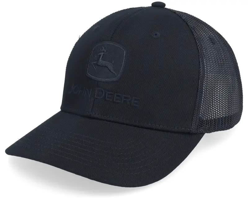 John Deere Blackout Mesh Back Black Trucker online