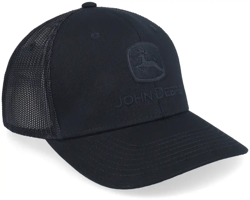 John Deere Blackout Mesh Back Black Trucker online