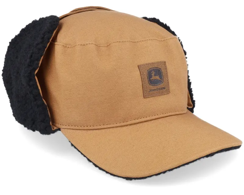 John Deere Cotton/Faux Fur Lining Hat Coyote Brown Earflap online