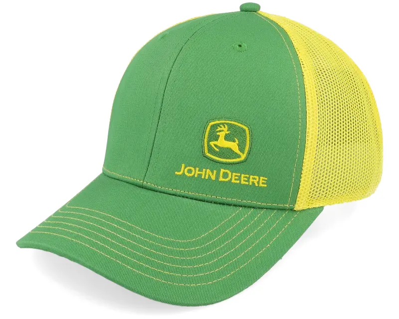 John Deere Current Front Left Emb Yellow/Green Trucker online