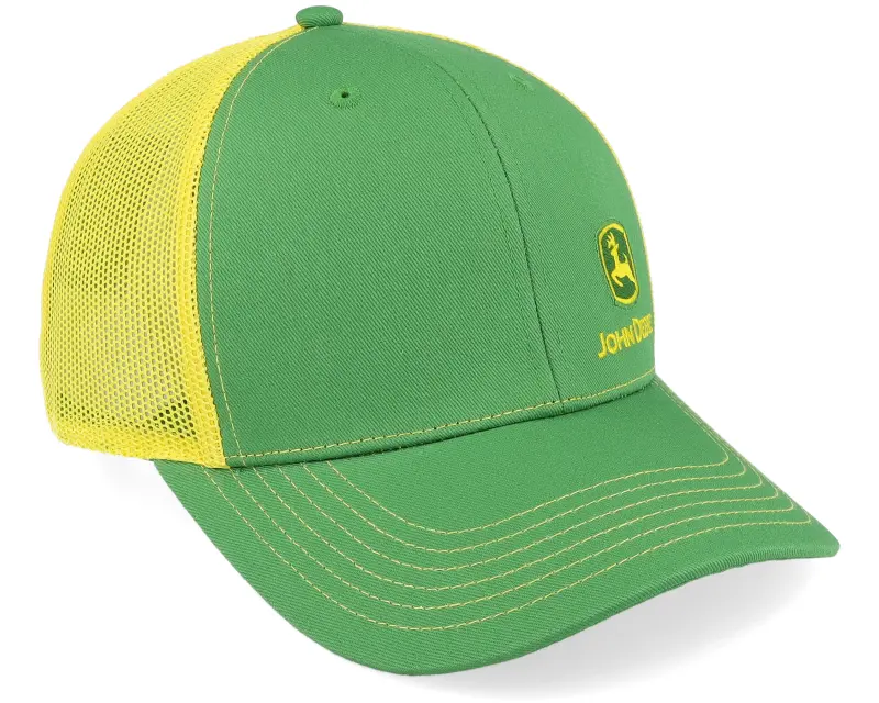 John Deere Current Front Left Emb Yellow/Green Trucker online