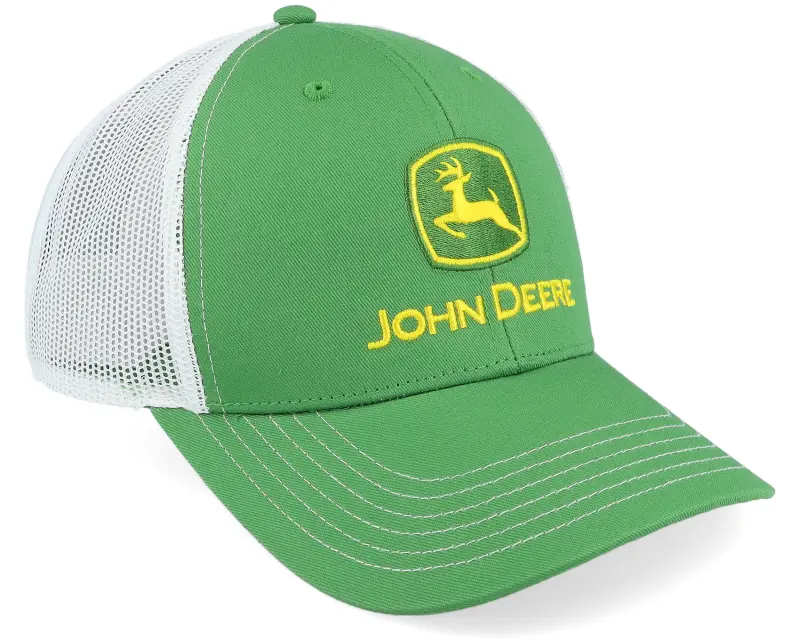 John Deere Logo Embroidery White/Green Trucker online