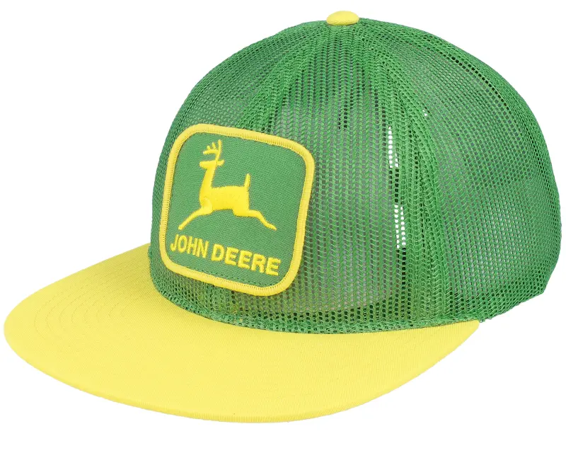 John Deere Mesh/Cotton Twill Visor Green/Yellow Trucker online
