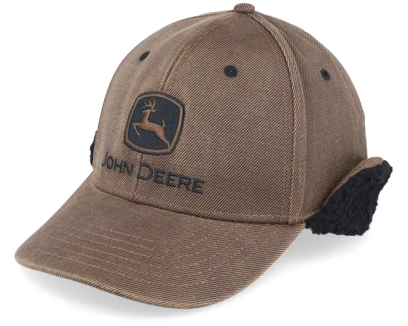 John Deere Oil Cotton Sherpa Lining Brown Earflap online