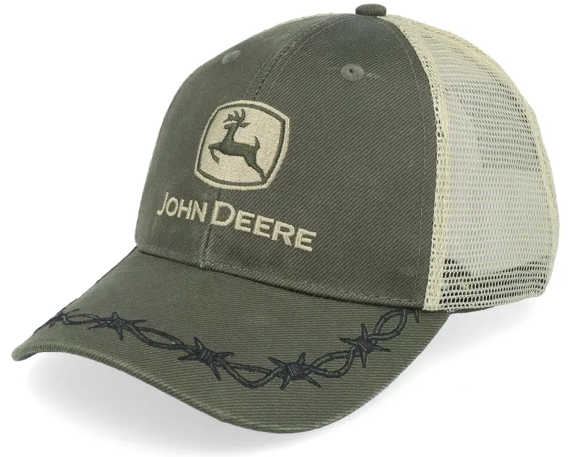 John Deere Oil Skin Look W/Mesh Back Olive Trucker online