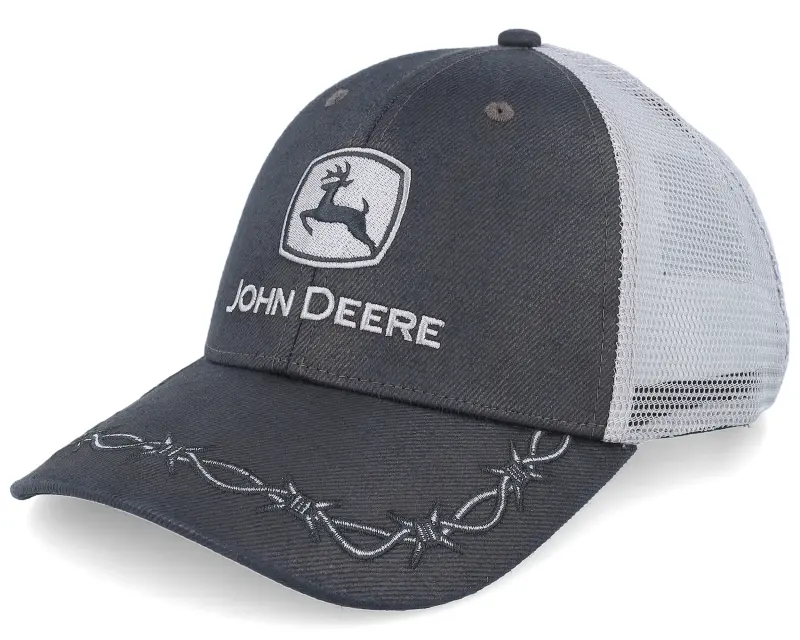 John Deere Oilskin Look With Mesh Back Grey/Black Trucker online