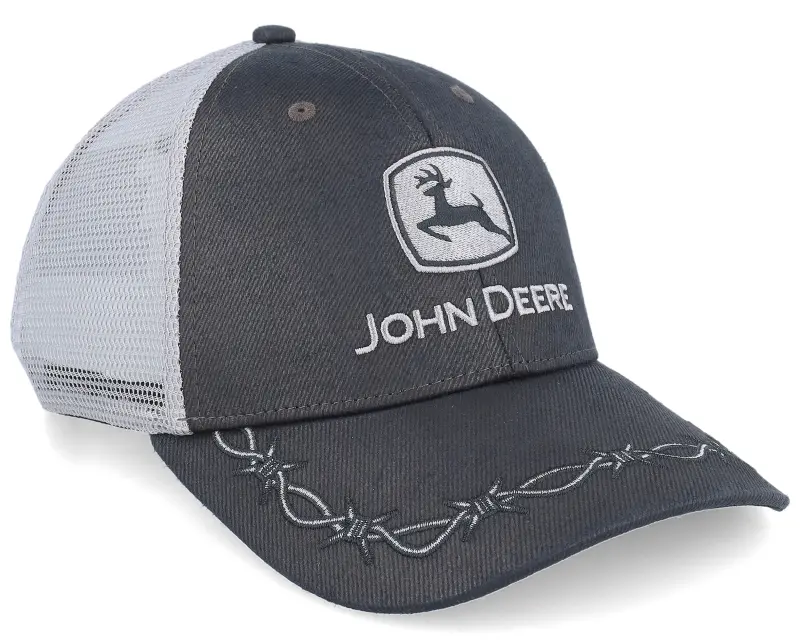 John Deere Oilskin Look With Mesh Back Grey/Black Trucker online
