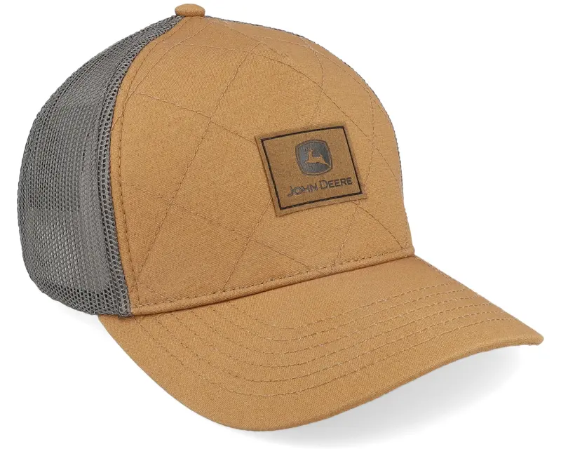 John Deere Quilted Hat Coyote Brown Trucker online