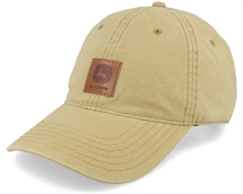 John Deere Stone Washed Logo Light Brown Dad Cap online