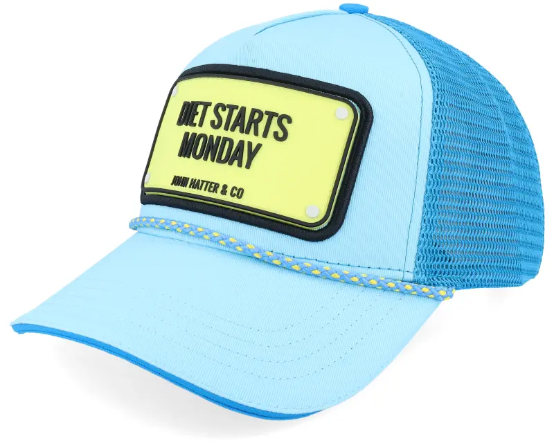 John Hatter & Co Diet Starts Monday Rubber Columbia Blue Rope A-Frame Trucker online