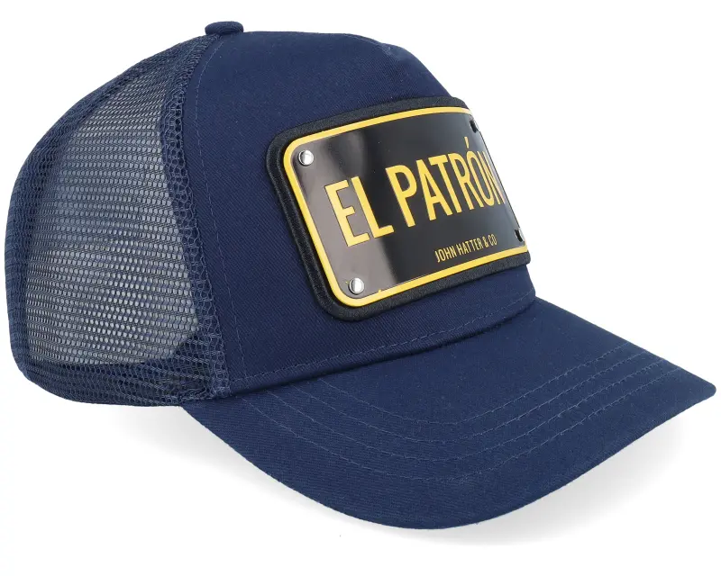 John Hatter & Co El Patron Aluminium Plate Navy Blue A-Frame Trucker online