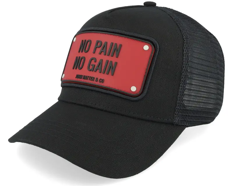 John Hatter & Co No Pain No Gain Black A-Frame Trucker online
