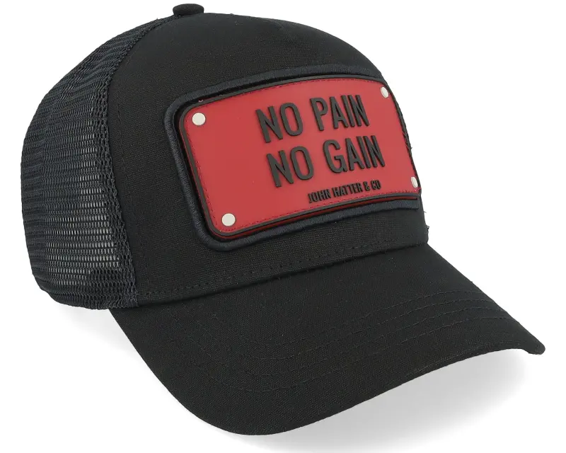 John Hatter & Co No Pain No Gain Black A-Frame Trucker online