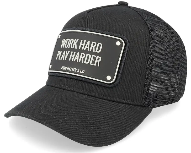 John Hatter & Co Work Hard Black Trucker online