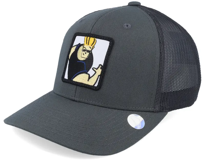 Johnny Bravo Bravo Pose Charcoal Trucker online