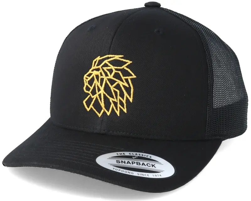 Lions Head Logo Black/Gold Trucker online