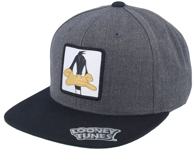 Looney Tunes Daffy Duck Face Dark Grey/Black Snapback online