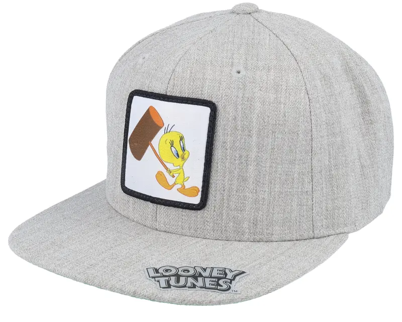 Looney Tunes Tweety With Hammer Heather Grey Snapback online