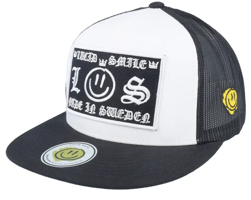 Lucid Smile L&s Sweden Patch White/Black Flat Brim Trucker online