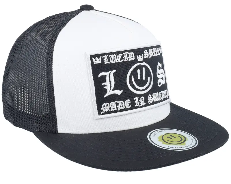 Lucid Smile L&s Sweden Patch White/Black Flat Brim Trucker online