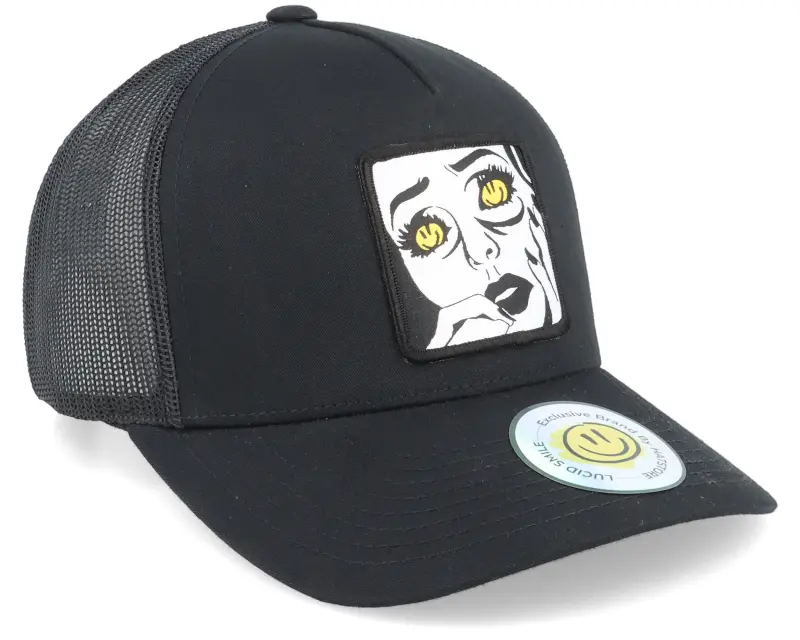 Lucid Smile Smile Eyes Patch Black A-framed Trucker online