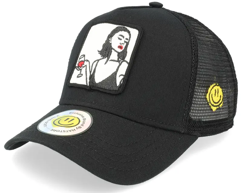 Lucid Smile Wine Girl Patch Black Trucker online