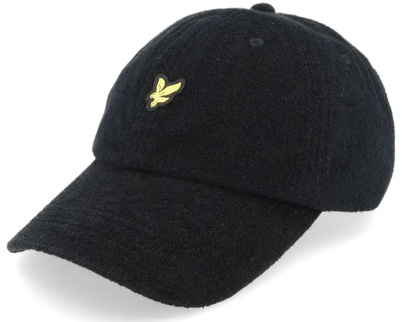 Lyle & Scott Terry Towelling Baseball Cap Jet Black Dad Cap online