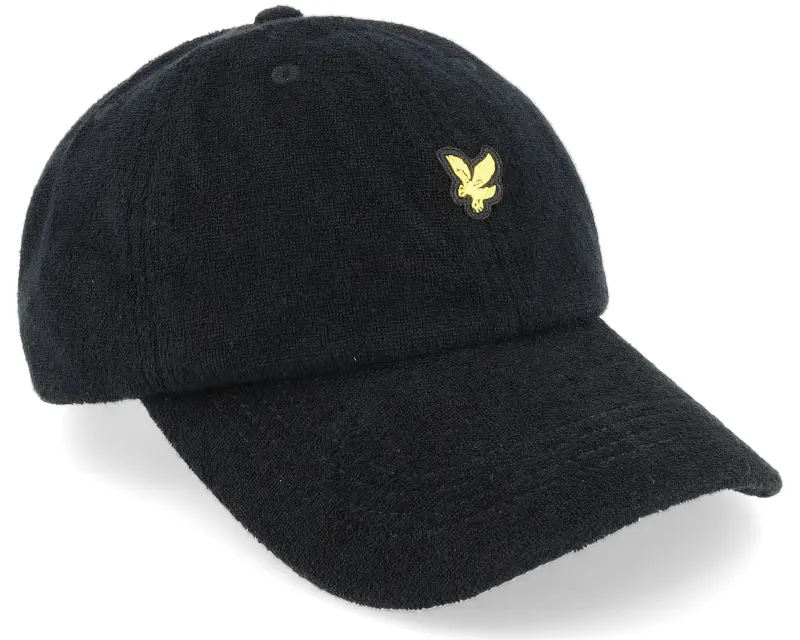 Lyle & Scott Terry Towelling Baseball Cap Jet Black Dad Cap online