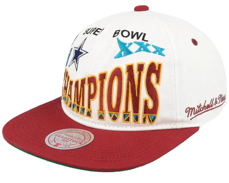 Mitchell & Ness 30 Champs Off White/Red Snapback online
