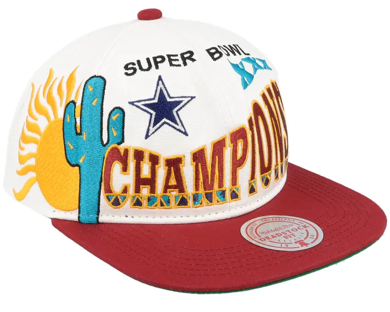 Mitchell & Ness 30 Champs Off White/Red Snapback online