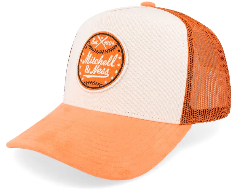 Mitchell & Ness Baseball White/Orange A-Frame Trucker online