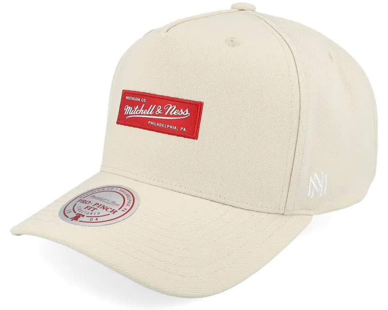 Mitchell & Ness Branded Box Logo Pro Crown Sand A-Frame Adjustable online