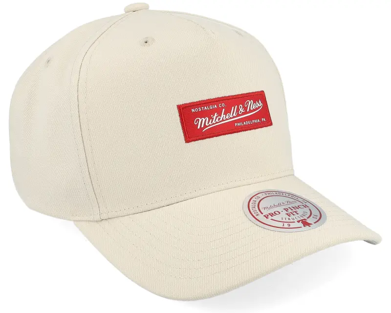 Mitchell & Ness Branded Box Logo Pro Crown Sand A-Frame Adjustable online