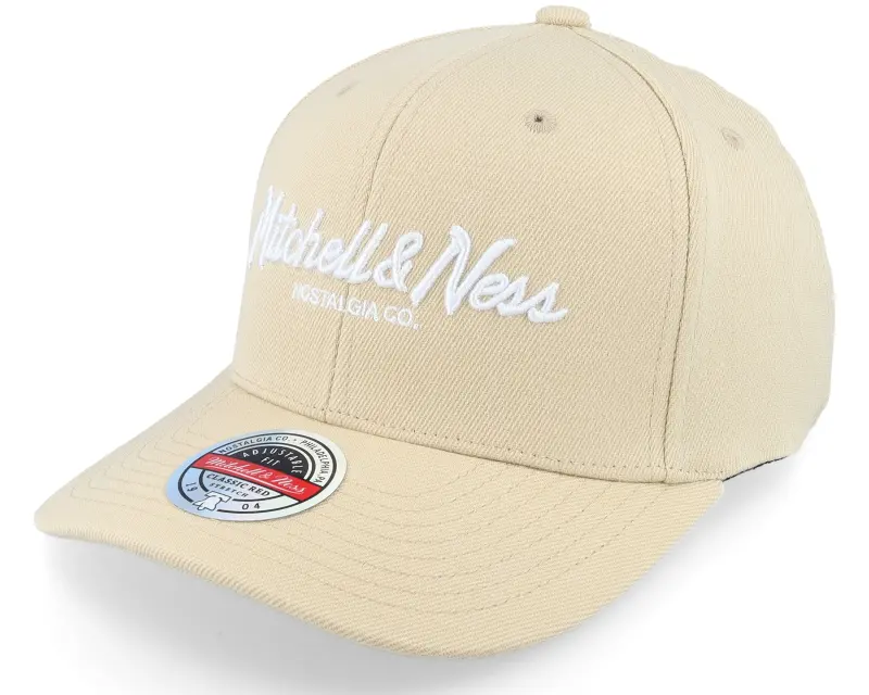 Mitchell & Ness Branded Pinscript Khaki/White Adjustable online