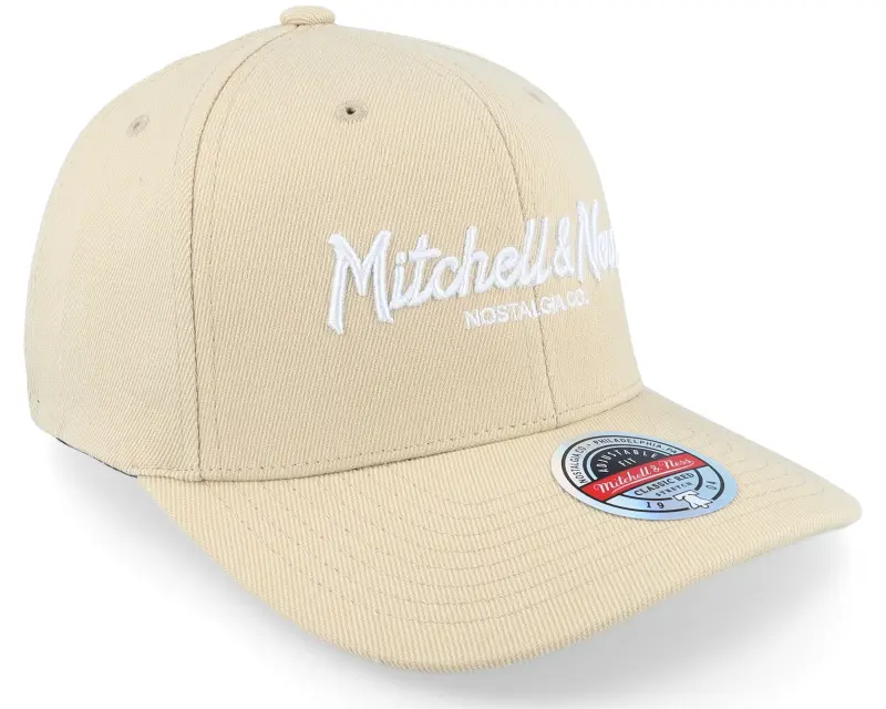 Mitchell & Ness Branded Pinscript Khaki/White Adjustable online